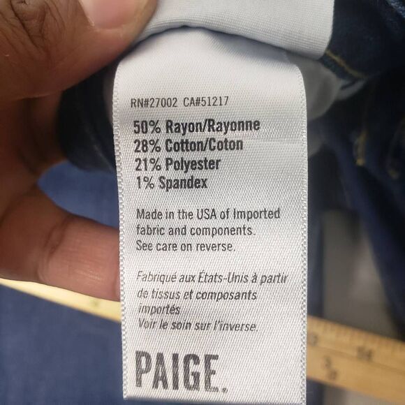 Paige Women's Skyline Skinny Blue Jeans Size 27 - Picture 10 of 14